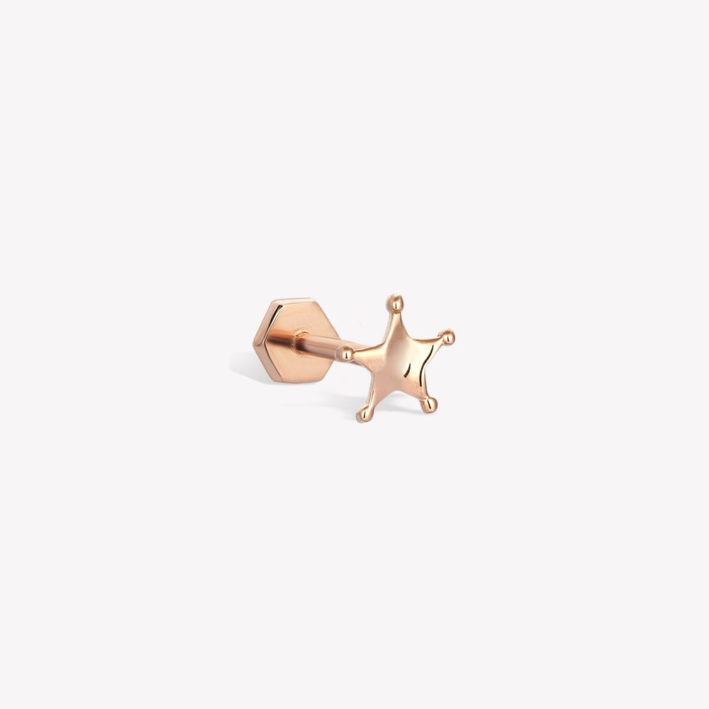 Simply Sheriff Star Stud Piercing