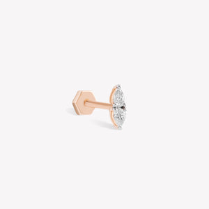 Reverse Pear Stud Piercing