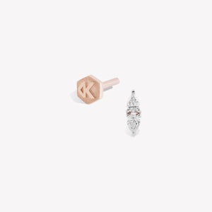 Reverse Pear Stud Piercing