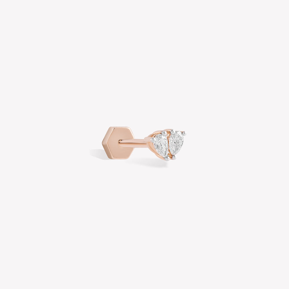 Duo Pear Stud Piercing