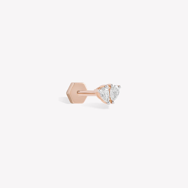 Duo Pear Stud Piercing