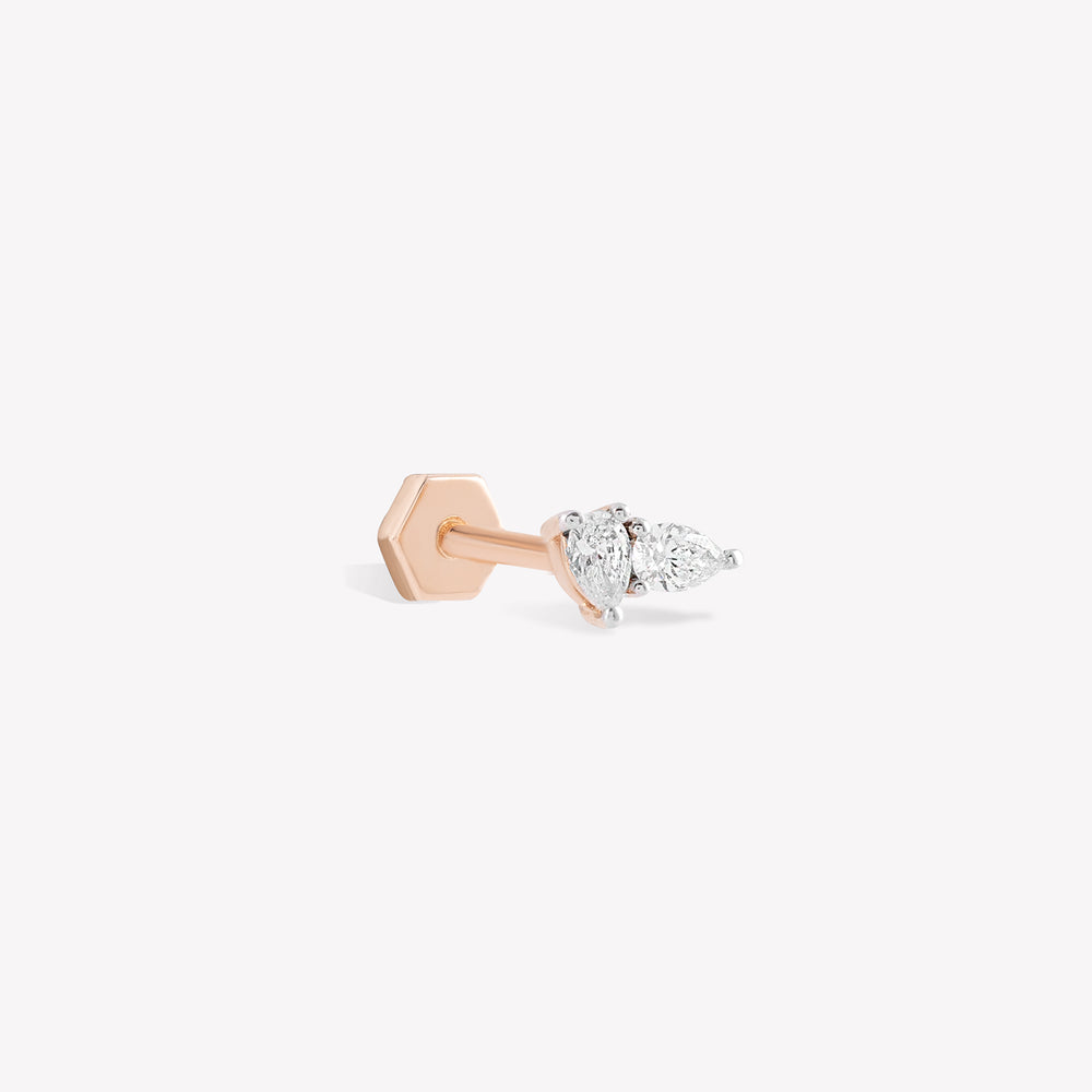 Duet Pear Stud Piercing