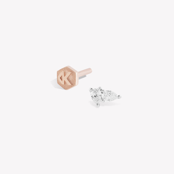 Duet Pear Stud Piercing
