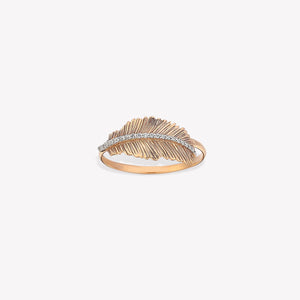 Shimmery Feather Pinky Ring