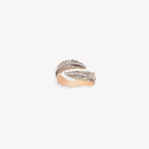 Shimmery Lucky Feather Pinky Ring