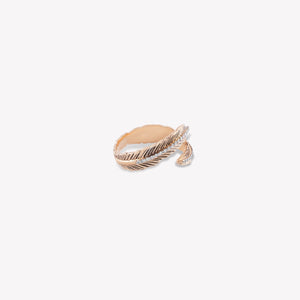 Shimmery Lucky Feather Pinky Ring