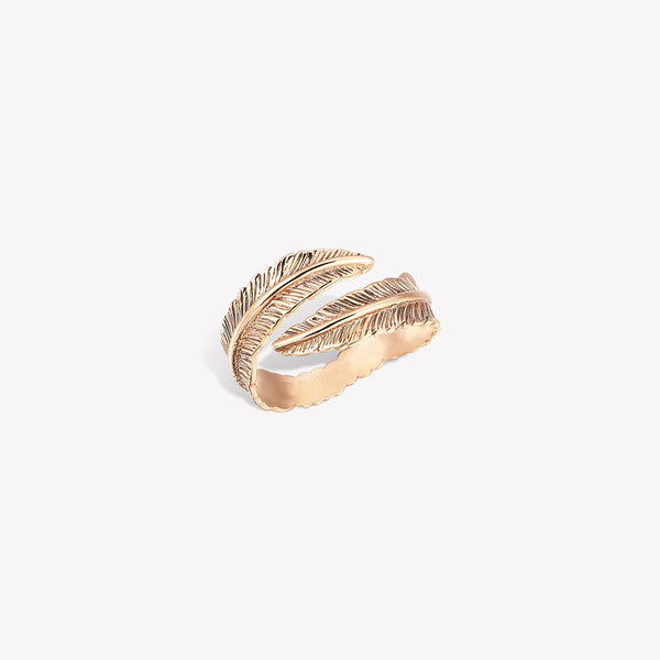 Lucky Feather Pinky Ring
