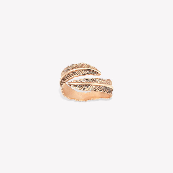 Lucky Feather Pinky Ring