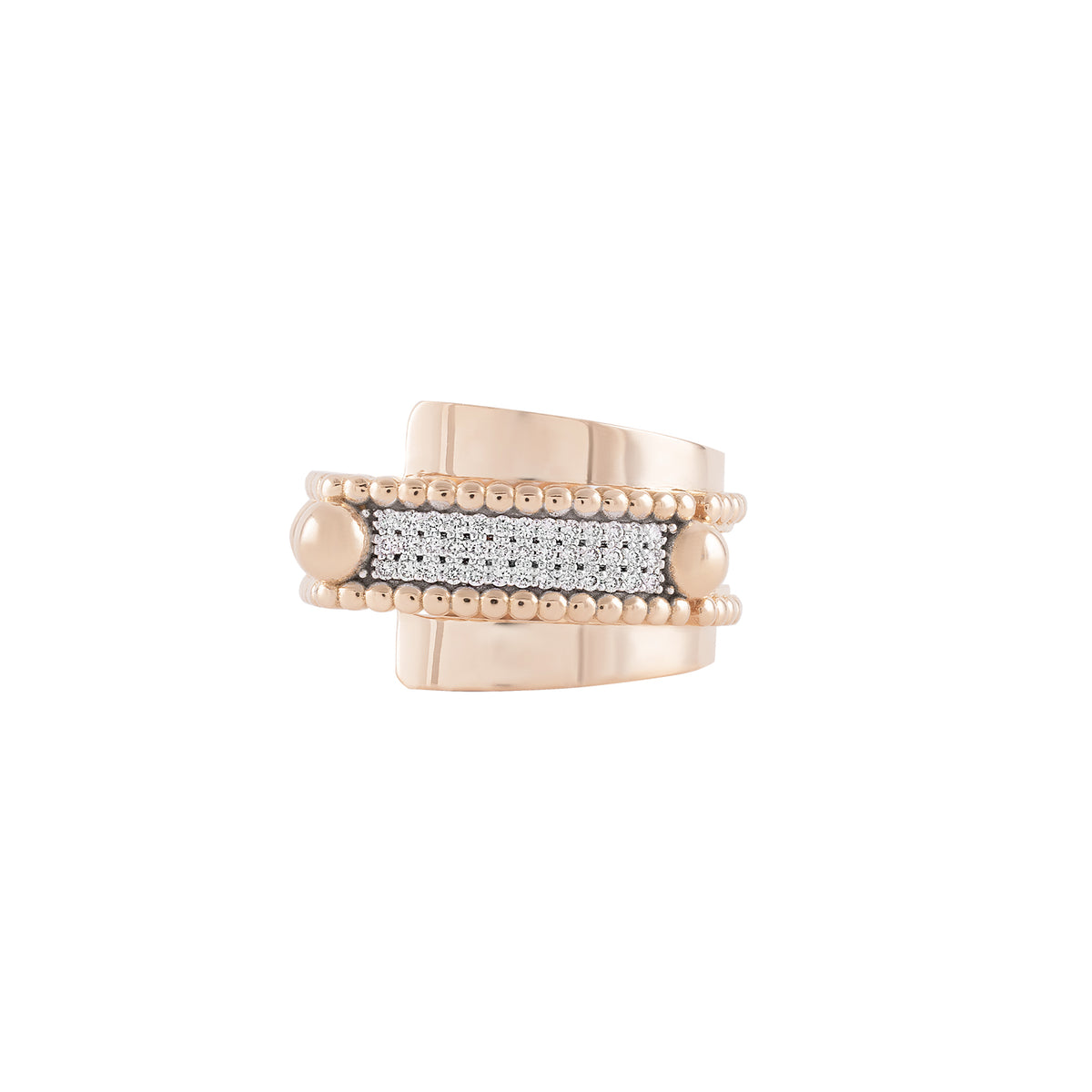 Trio Beads Arc Ring