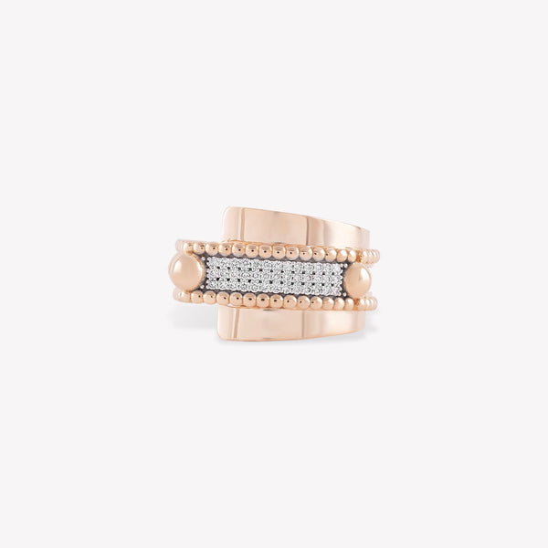 Trio Beads Arc Ring