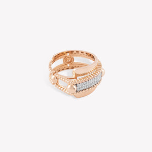 Trio Beads Arc Ring