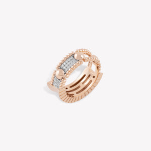 Trio Beads Arc Pinky Ring