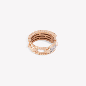 Trio Beads Arc Pinky Ring