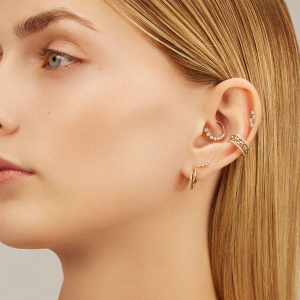 Shimmery Caterpillar Mini Stud Piercing