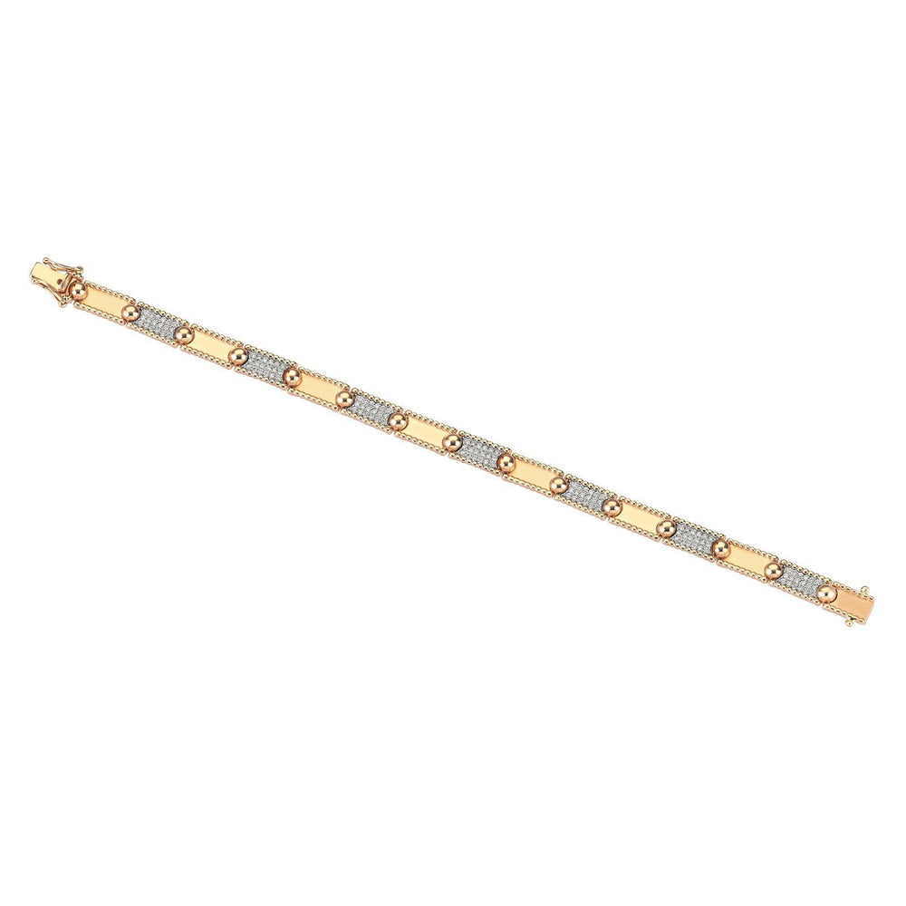 Beads Duo Tone Pavé Bracelet