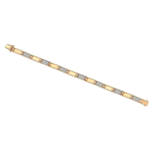 Beads Duo Tone Pavé Bracelet