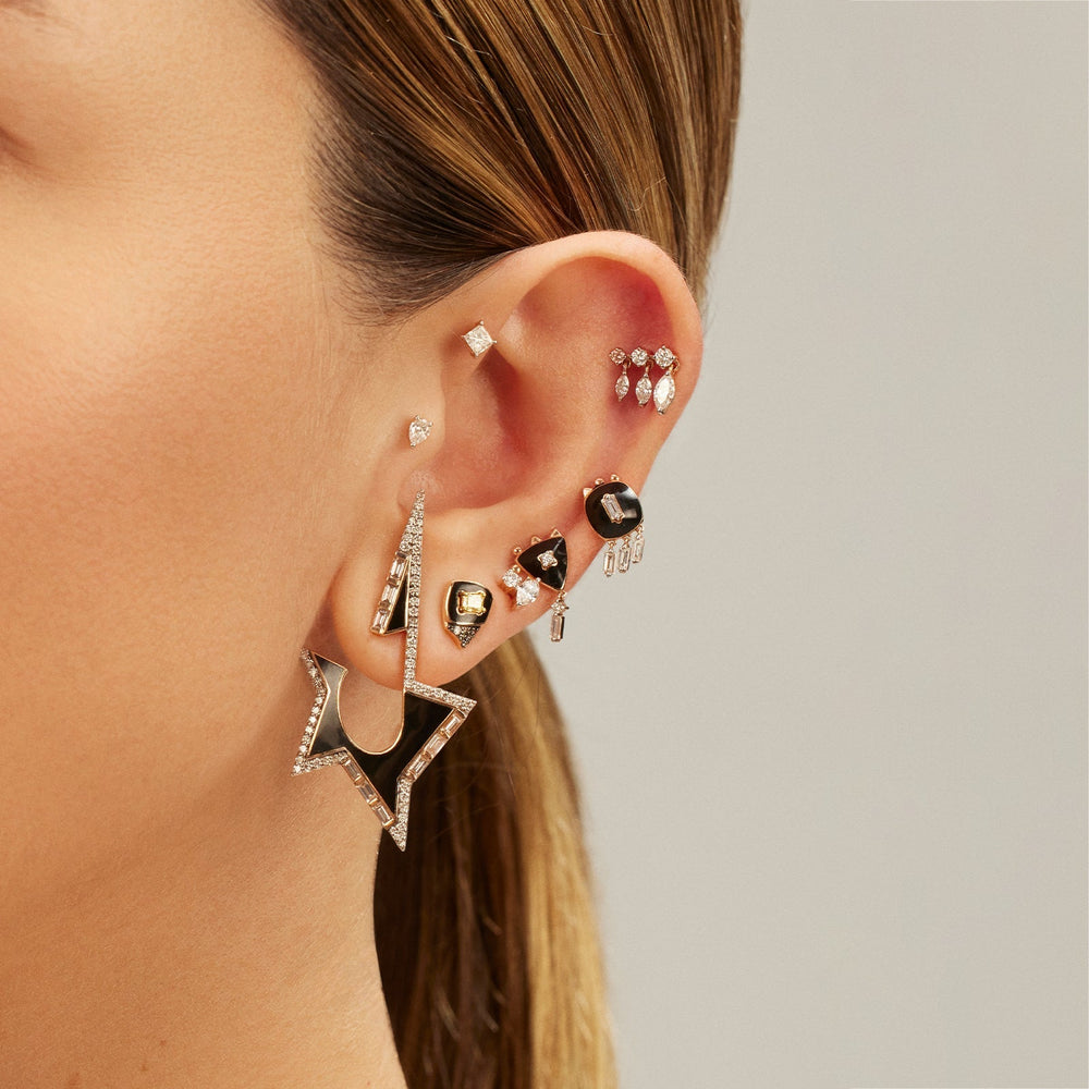 Dark Lyra Stud Earring