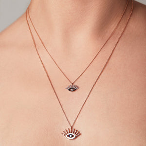 Shimmery Evil Eye Maxi Chain Necklace