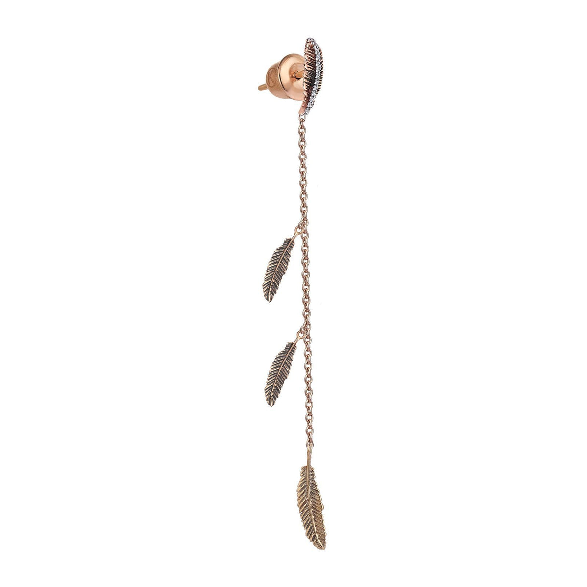 Feather Chain Dangling Earring