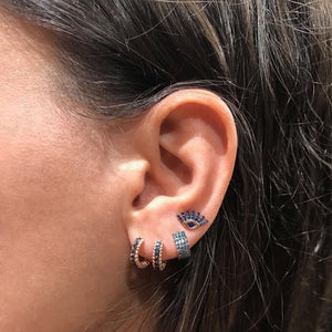 Shimmery Evil Eye Stud Earring