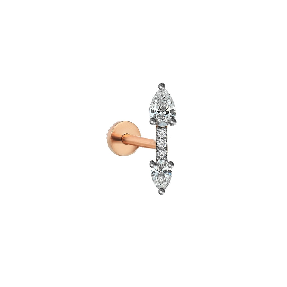 Teardrop Bar Stud Piercing