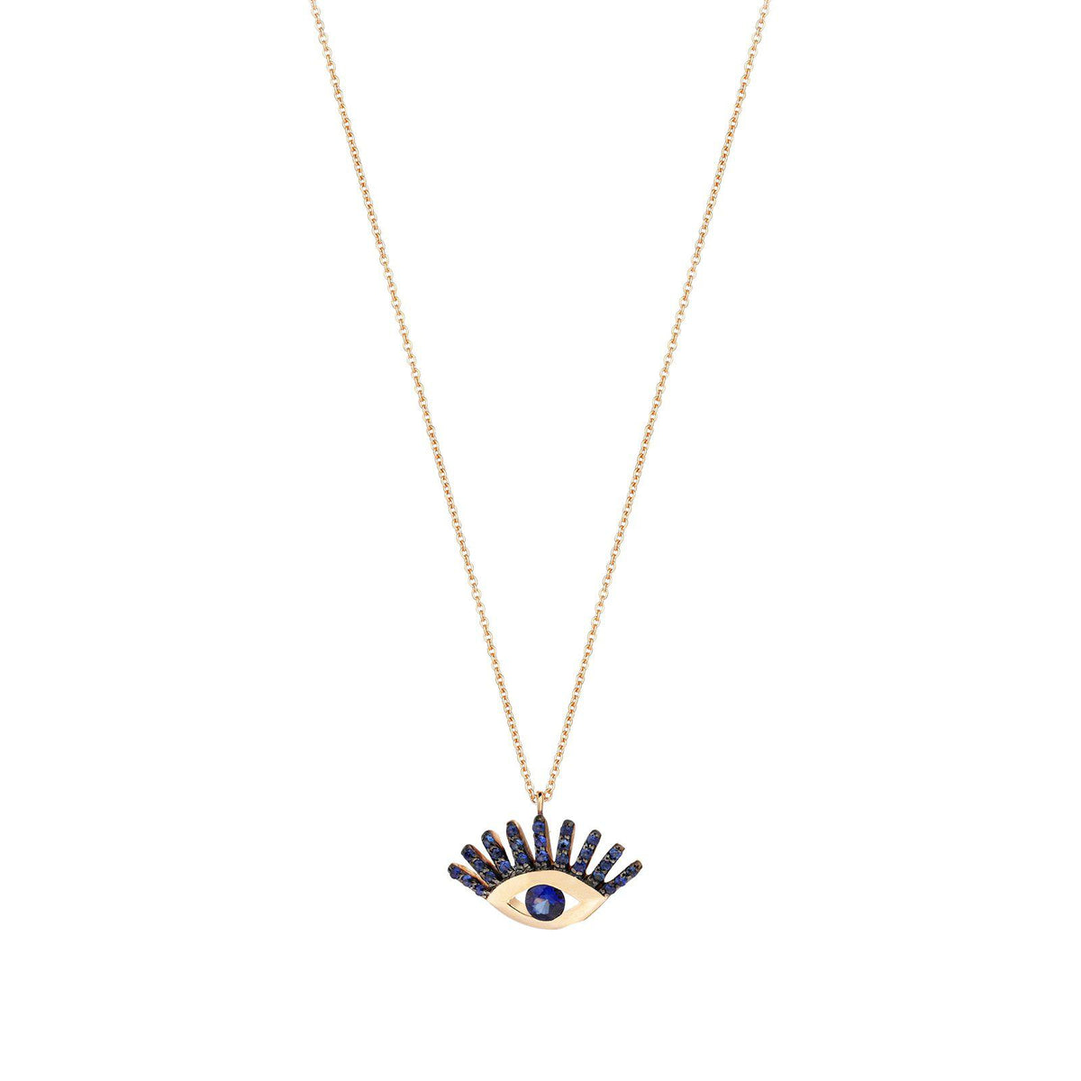 Maxi Pave Evil Eye Slim Chain Necklace