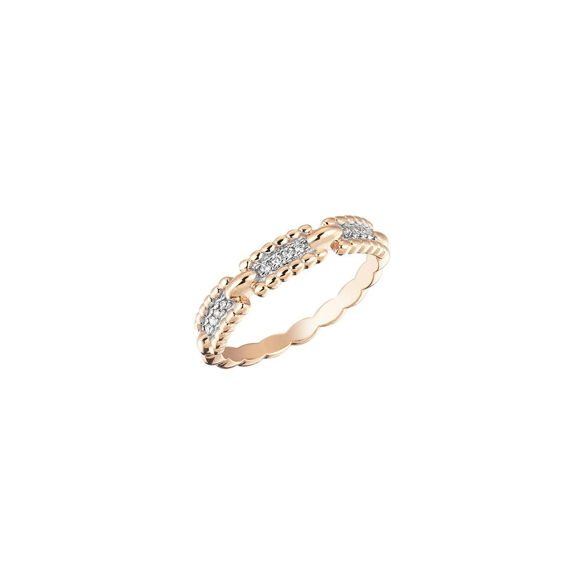 Lumiere Single Rows Ball Ring