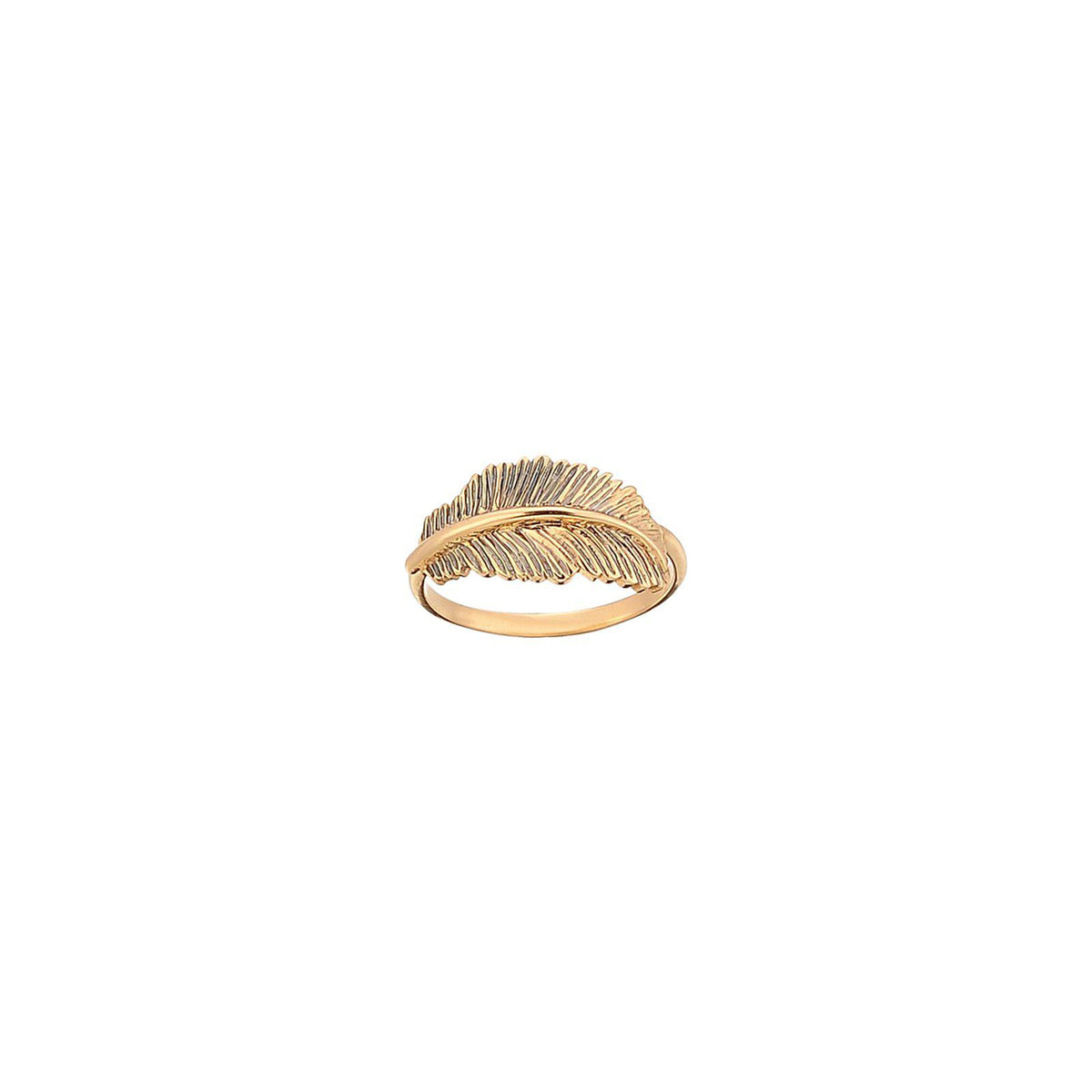 Small Thick Feather Ring