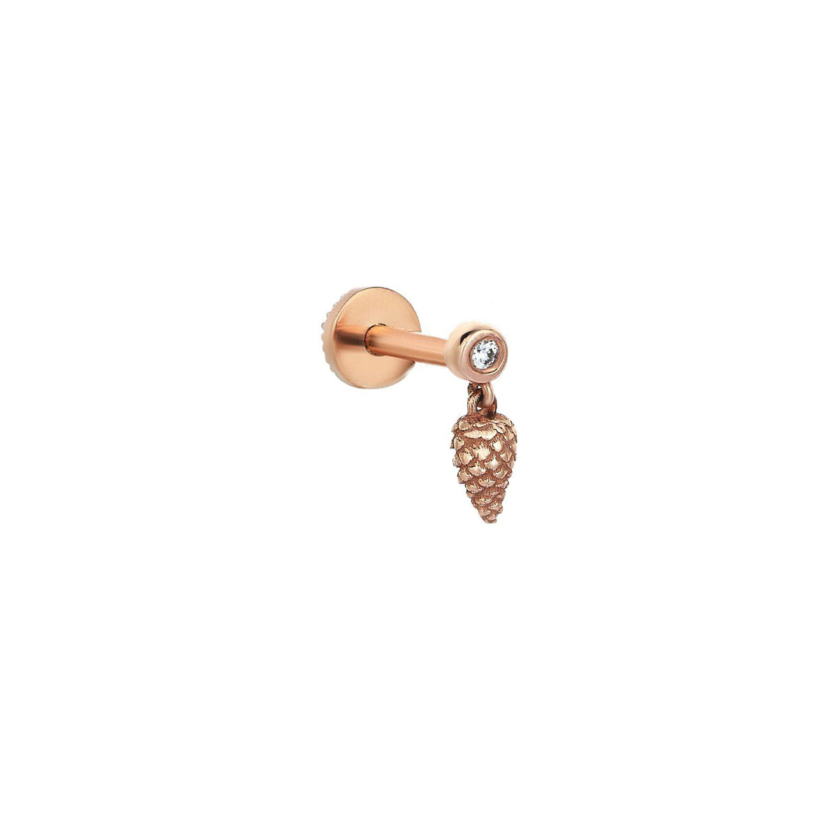 Solitaire Pine Cone Dangling Piercing