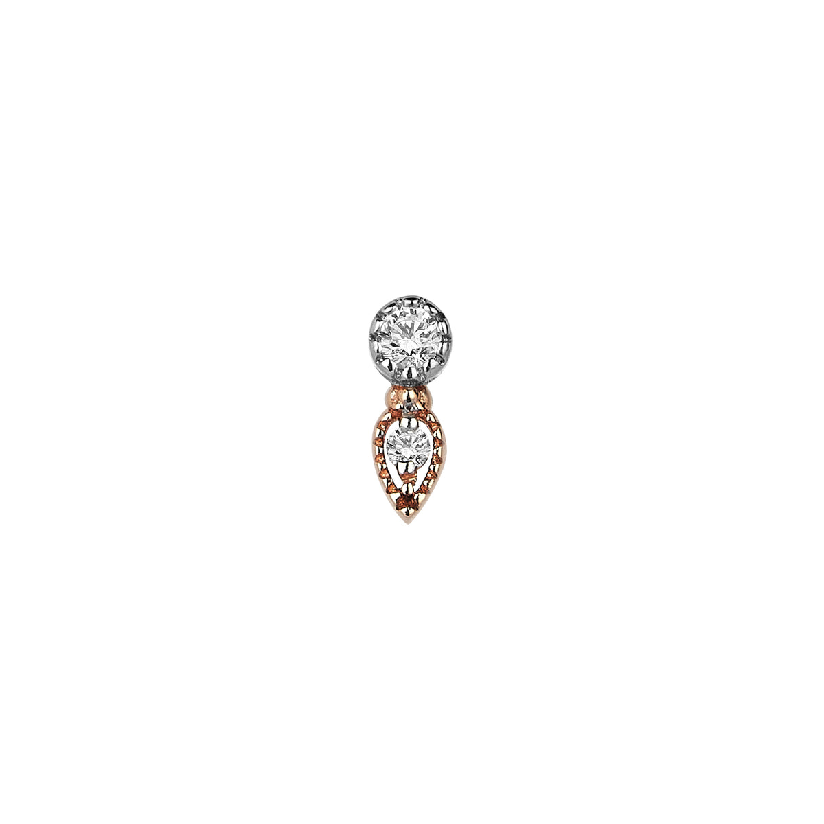 Droplet Solitaire Stud Earring