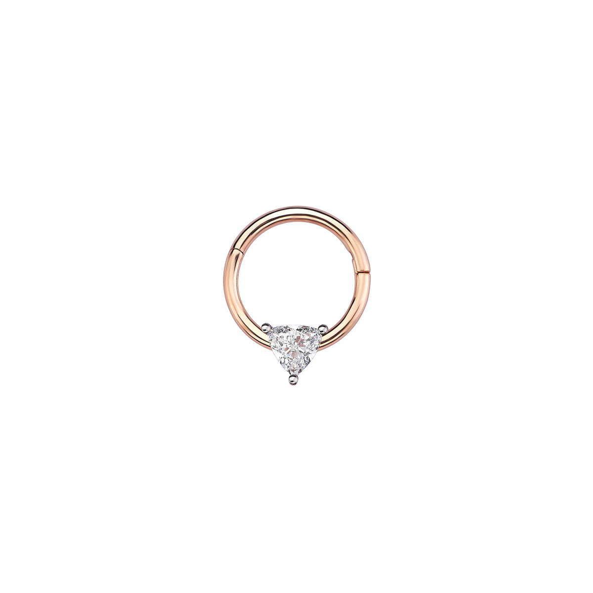 Triangle Hoop Piercing Roslow Gold / White Brilliant Diamond / 8 mm