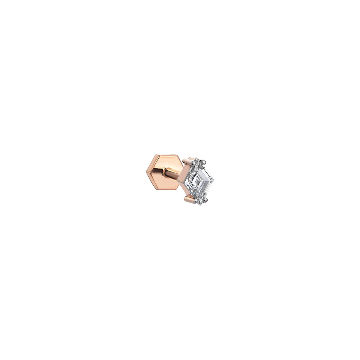 Paragon Piercing Roslow Gold / Lozenge White Diamond / 6.5 mm