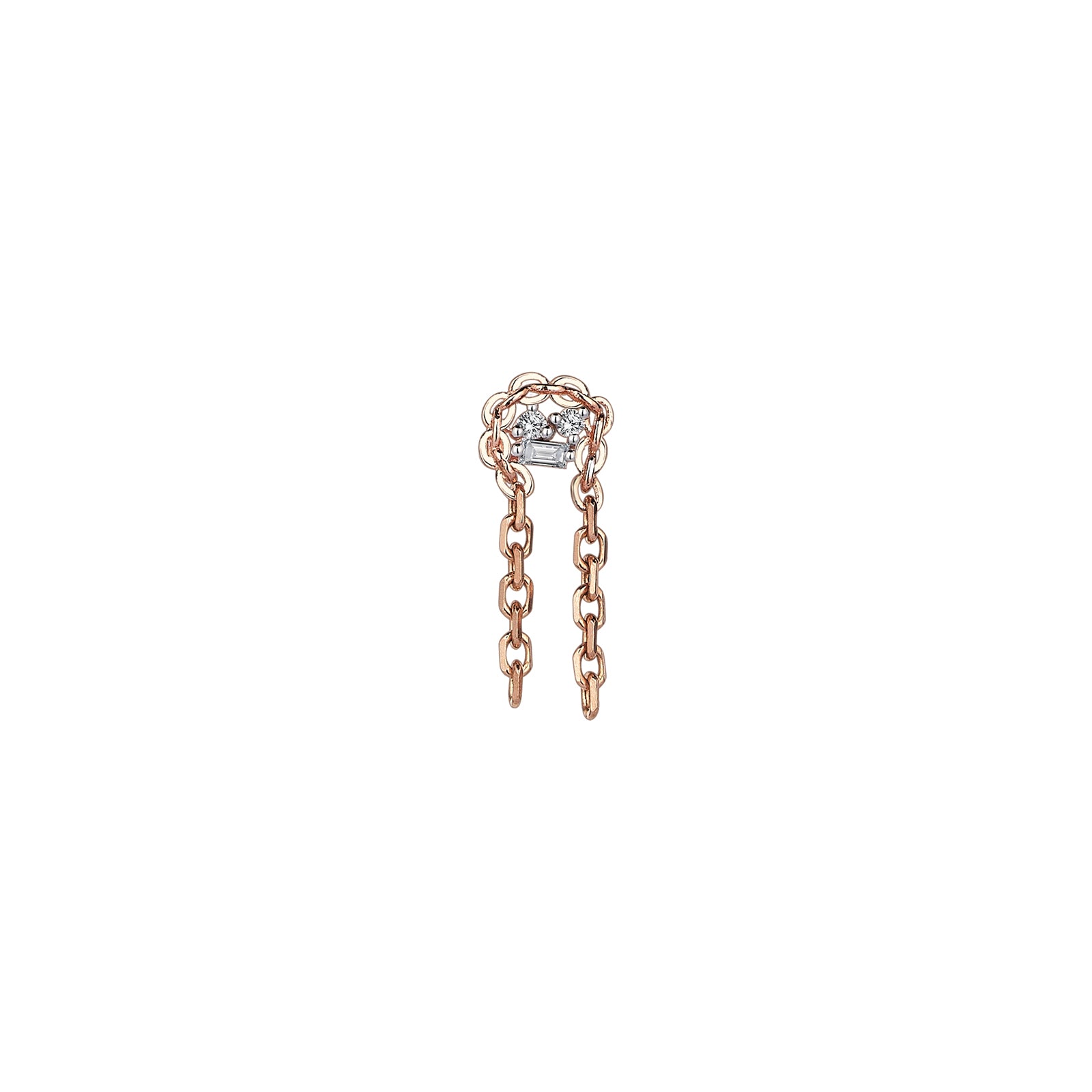 Chained Earring Roslow Gold / White Brilliant Diamond