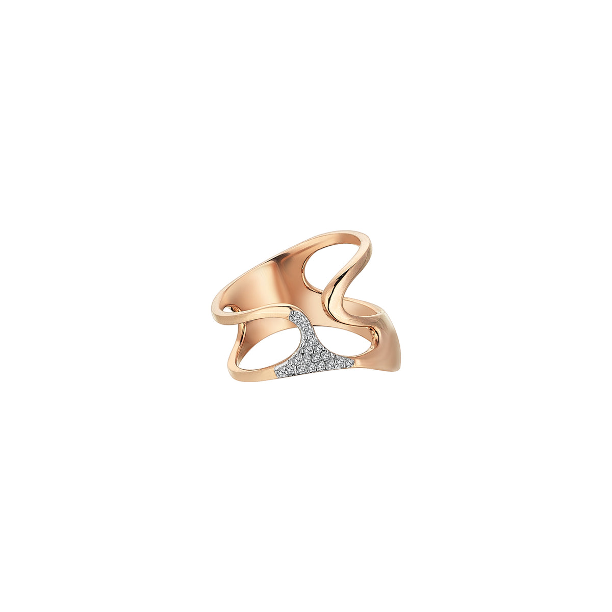 Valley Pinky Ring Roslow Gold / White Brilliant Diamond / 2 (EU 42)