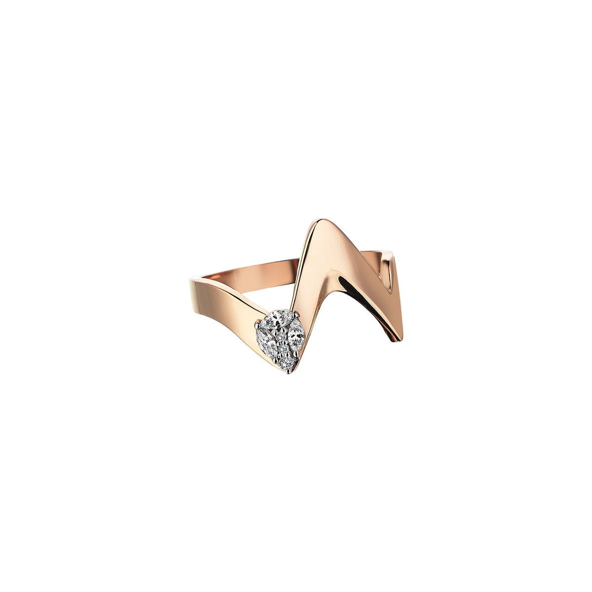 Mirce Ring Roslow Gold / White Brilliant Diamond / 5 (EU 49)
